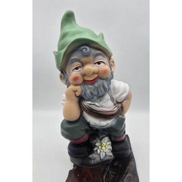 Other - Vintage Garden Gnome Mountaineer Hiker Dwarf 11" Rubber Figure Made West Germany